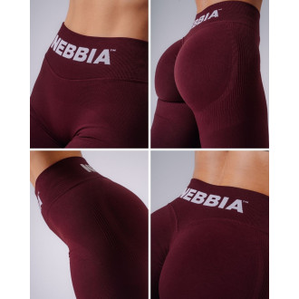 NEBBIA - Bezšvové extra push-up legíny FLOW SEAMLESS 496 (bordo)