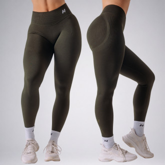 NEBBIA - High-waist push-up legíny POWER 888 (dark green)
