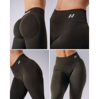 NEBBIA - High-waist push-up legíny POWER 888 (dark green)