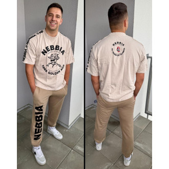 NEBBIA - Fitness tepláky pánske 365 (light brown)