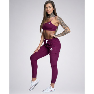 Gym Glamour - Športové tepláky dámske (blueberry) GG116