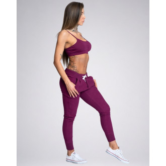 Gym Glamour - Športové tepláky dámske (blueberry) GG116
