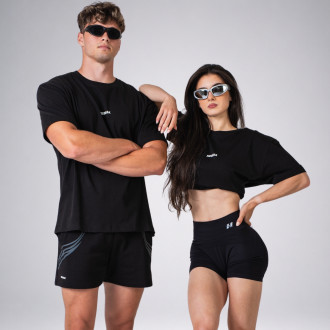 NEBBIA - Unisex oversized tričko GYM ESSENTIALS 382 (black)