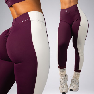 NEBBIA - High-waist legíny BLOCK 97 (852) (bordo)