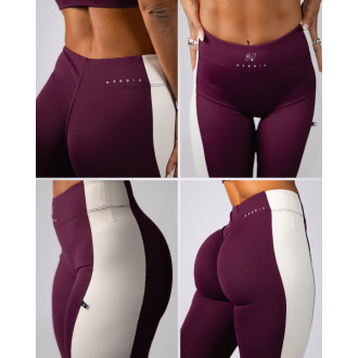 NEBBIA - High-waist legíny BLOCK 97 (852) (bordo)