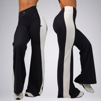 NEBBIA - Wide leg legíny BLOCK 97 (875) (black)