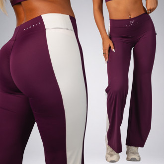 NEBBIA - Wide leg legíny BLOCK 97 (875) (bordo)