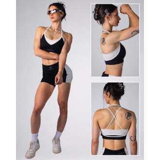 NEBBIA - Medium support športová podprsenka BLOCK 97 (907) (black)