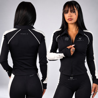 NEBBIA - Dámska mikina na zips BLOCK 97 (909) (black)
