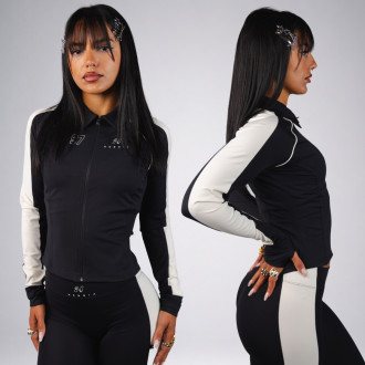 NEBBIA - Dámska mikina na zips BLOCK 97 (909) (black)