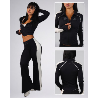 NEBBIA - Dámska mikina na zips BLOCK 97 (909) (black)