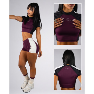 NEBBIA - Crop Top BLOCK 97 (913) (bordo)