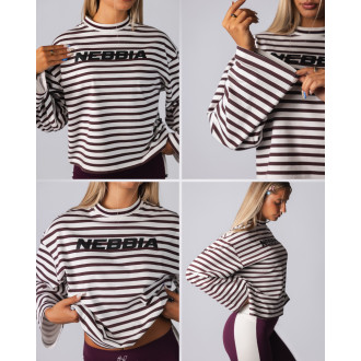 NEBBIA - Dámske tričko s dlhým rukávom BLOCK 97 (917) (cream)
