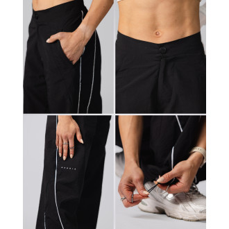 NEBBIA - Dámske šušťákove parachute nohavice BLOCK 97 (920) (black)