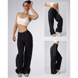 NEBBIA - Dámske šušťákove parachute nohavice BLOCK 97 (920) (black)