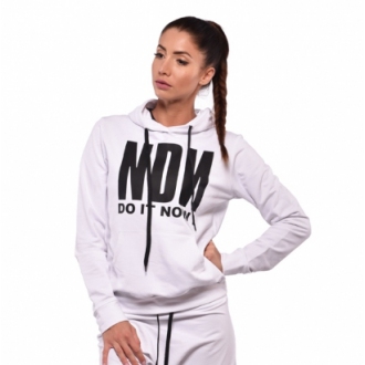 NDN - Dámska fitness mikina DO IT NOW X096 (biela)