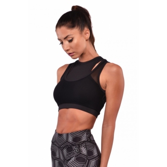 NDN – Dámsky fitness top BEGA X024 (čierna)