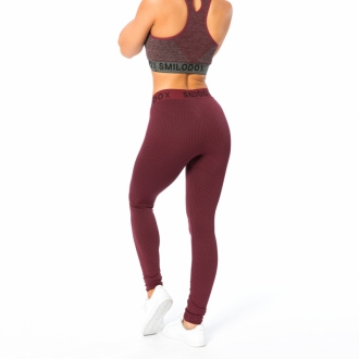 SMILODOX - Fitness legíny dámské 28027 (bordo)