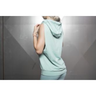 Body Engineers - Dámske športové tielko s kapucňou BEW065 (zelená)