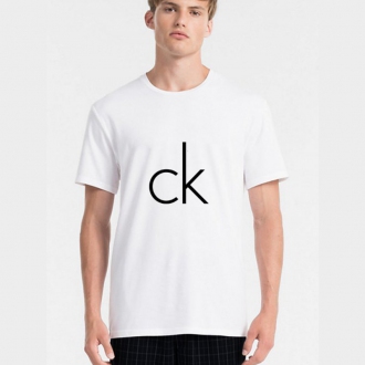 Calvin Klein - Výpredaj pánske tričko s logom ck (biela) NB1164E-100