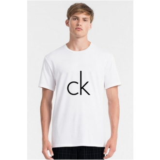 Calvin Klein - Výpredaj pánske tričko s logom ck (biela) NB1164E-100