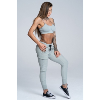 Gym Glamour - Športové tepláky dámske (grey) GG117