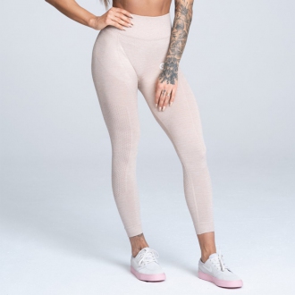 Gym Glamour - Bezšvové fitness legíny (beige) GG114