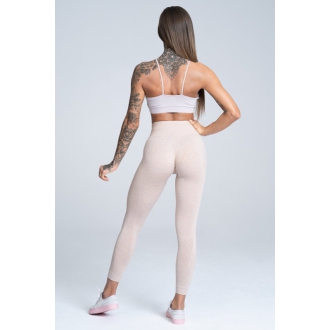 Gym Glamour - Bezšvové fitness legíny (beige) GG114