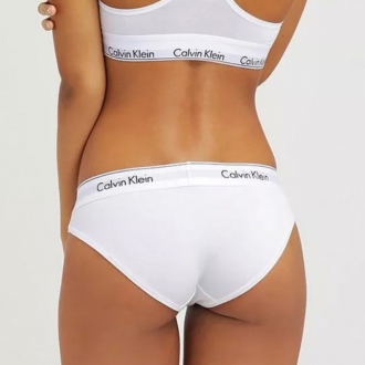 Calvin Klein - Bavlnené nohavičky klasické (biela) F3787E-100