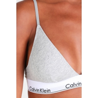 Calvin Klein - Výpredaj trojuholníková podprsenka (sivá) QF1061E-020