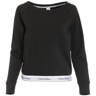 Calvin Klein - Dámska mikina bez kapucne (čierna) QS5718E-001