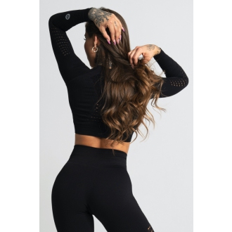 Gym Glamour - Crop Top NERO BLACK (SS20-GG2370)