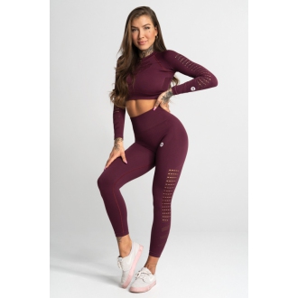 Gym Glamour - Bezšvové legíny DARK BERRY (SS20-GG2230)