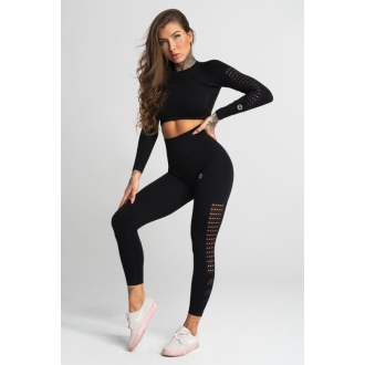 Gym Glamour - Bezšvové legíny NERO BLACK (SS20-GG2200)