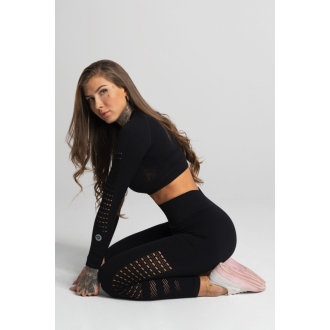 Gym Glamour - Bezšvové legíny NERO BLACK (SS20-GG2200)