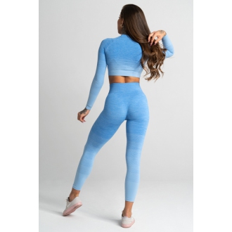 Gym Glamour - Bezšvové legíny BLUE OMBRE (SS20-GG2260)