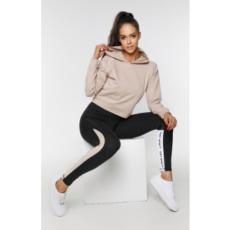 NDN - Crop top mikina dámska DOLLI X101 (capuccino)